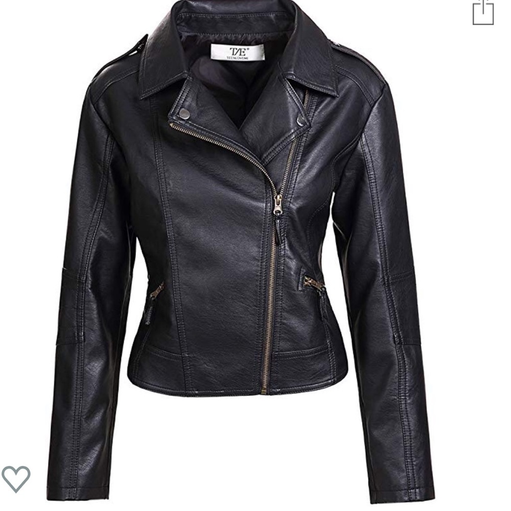 PU soft leather moto jacket
